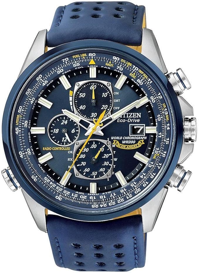 Citizen Men's Eco-Drive Sport Luxury World Chronograph Atomic Time Keeping Watch
