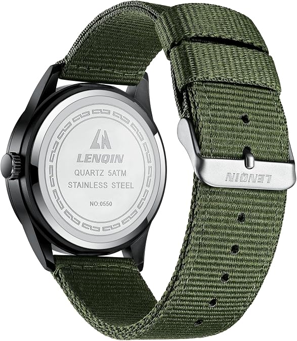 LN LENQIN Mens Watches Military Sport Analog Quartz Watch for Men